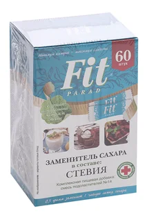 Сахарозаменитель ФитПарад 14 шт 30 гр 60 шт стики