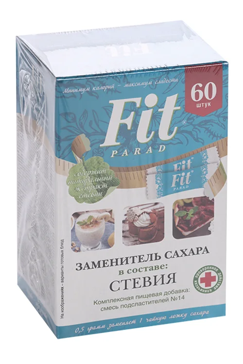 Сахарозаменитель ФитПарад 14 шт 30 гр 60 шт стики