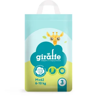 Подгузники Lovular Giraffe р М (6-10 кг) 62 шт