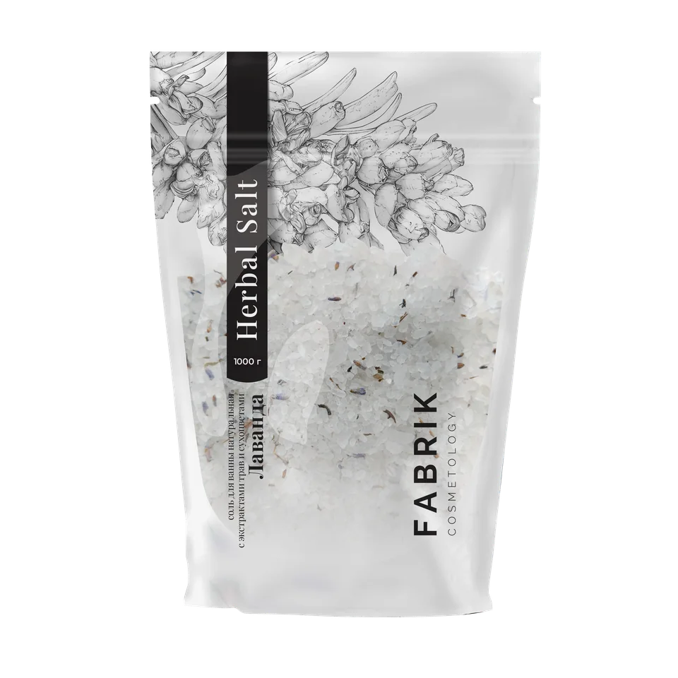 Соль для ванны "Лаванда" Herbal Salt 1000 гр Fabrik Cosmetology
