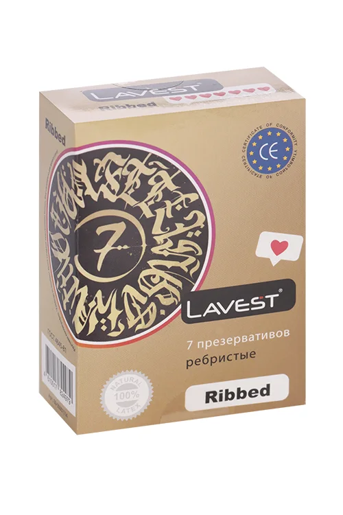 Презервативы Lavest Ribbed ребристые 7 шт