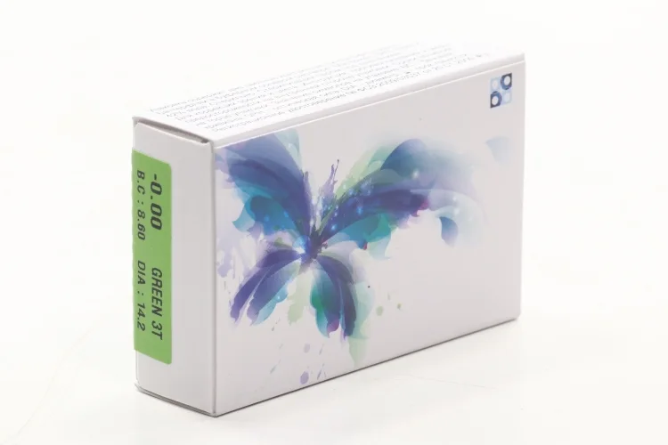 Контактные линзы цветные Офтальмикс Butterfly 3-Color зеленый D -0,00 DIA 14,2