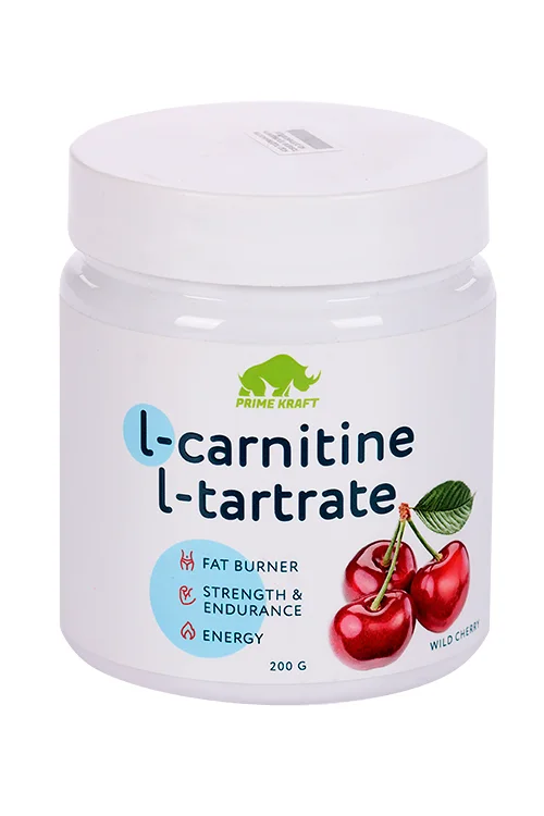 Жиросжигатель Prime Kraft L-Carnitine L-Tartrate Дикая вишня 200 гр