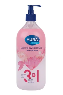 Гель для душа Aura Family Цветочный коктейль 1 л