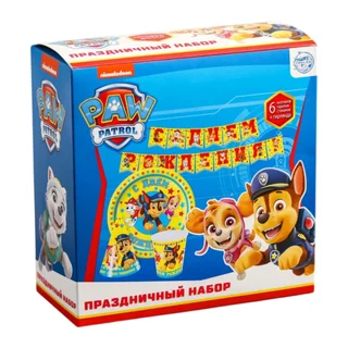 Набор Paw Patrol бумажной посуды С днем рождения! команда на 6 персон