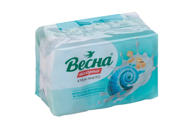 Крем-мыло Весна Ассорти морские минералы / соевое молочко 300 гр