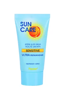 Крем Sun Care sensitive ultra увлажнение после загара для лица пантенол+алоэ 50 мл