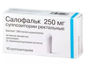 Салофальк суппозитории 250 мг 10 шт