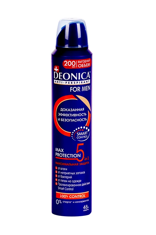 Антиперспирант Deonica for men 5Protection спрей 200 мл