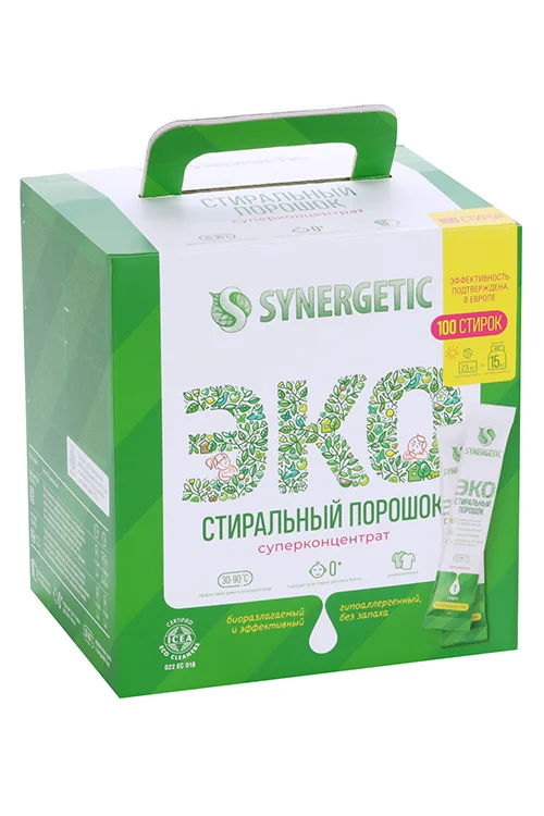 Прошок стиральный Synergetic в стиках 100 шт