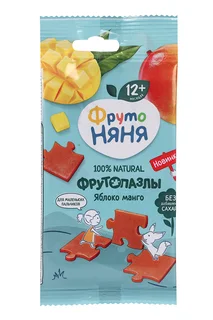 Фруктовые кусочки Фрутоняня пазлы яблоко / манго 20 гр