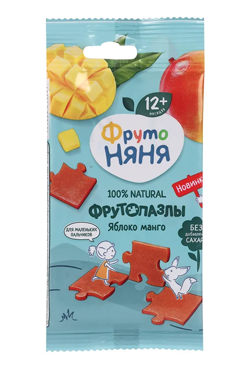 Фруктовые кусочки Фрутоняня пазлы яблоко / манго 20 гр