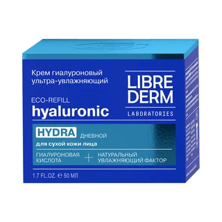 Eco-refill Гиалуроновый крем ультраувлажняющий дневной для сухой кожи, 50 мл, Librederm
