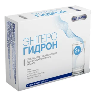 Энтерогидрон комплекс солей натрия и калия Bioforte, 9,45 г, 4 шт, порошок в саше