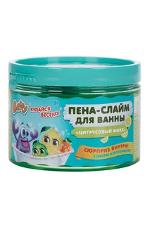 Пена-слайм для ванны Baffy Цитрусовый микс с сюрпризом детская 300 мл