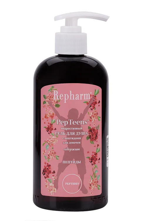 Гель для душа Repharm PepTeens подростковый с пептидами для девочек 500 мл