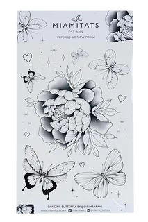 Тату переводные Miamitats Dancing butterfly by @birimbarahi (maxi) (7735)