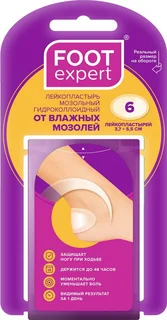 Фут Эксперт пластырь гидроколлоидный 37×55 мм 6 шт