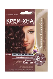 Крем-хна Фитокосметик Иранская Темный каштан с репейным маслом 50 мл