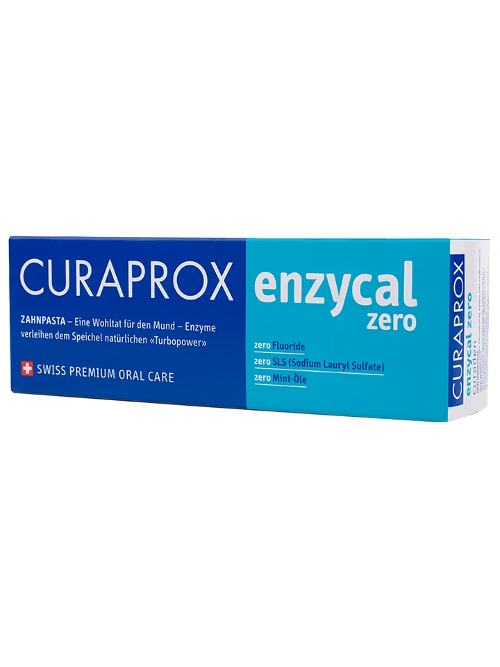 Зубная паста для всей семьи Enzycal zero без фтора 0+ 75ml Curaprox