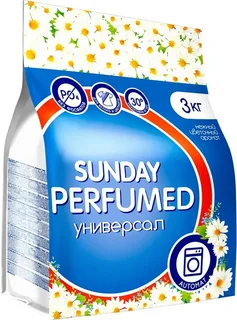 Порошок стиральный Sunday универсальный парфюмированный автомат 3 кг