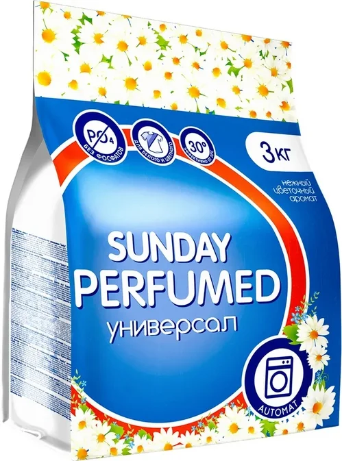 Порошок стиральный Sunday универсальный парфюмированный автомат 3 кг