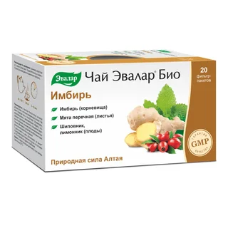 Чай эвалар био имбирь 1,5 №20 фильтр-пакетыак