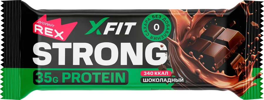 Батончик ProteinRex Strong X-fit протеиновый шоколадный, 100 г