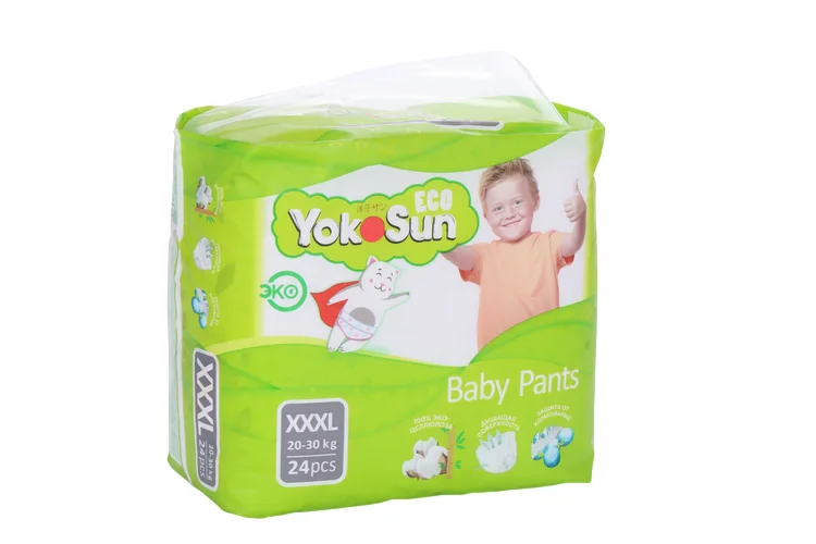 Подгузники-трусики YokoSun Eco дет XXXL (20-30 кг) 24 шт