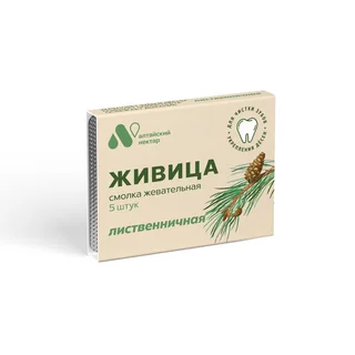 Смолка Живица жевательные лиственничная 0,8 гр 5 шт