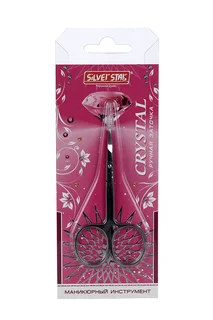 Ножницы Silver Star для кутикулы тонкие укороченные лезвия НСС 7 crystal