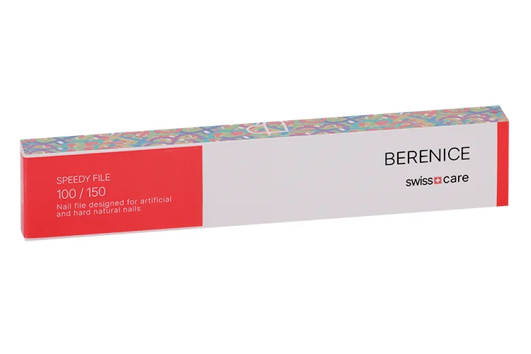 Пилка Berenice для ногтей полумесяц зебра 100/150