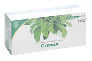 Напиток чайный Дары природы Стевия листья, 1,5 г, 20 шт, ф/п