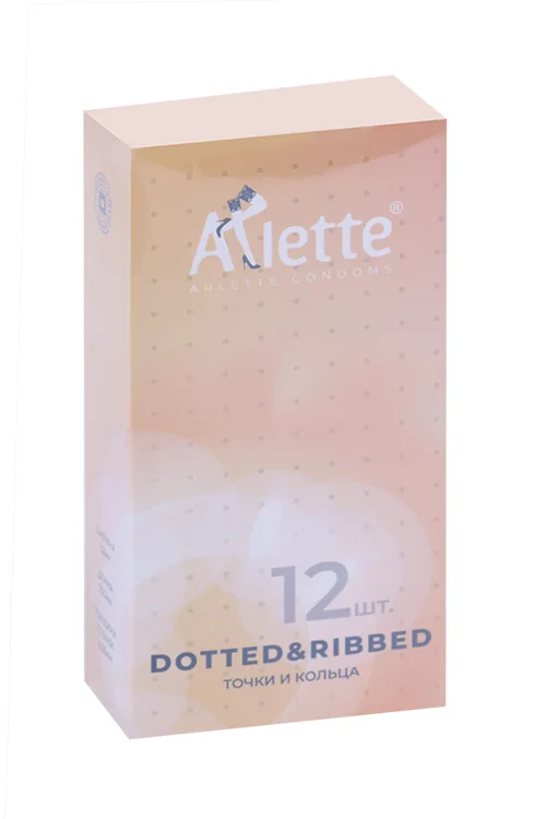 Презервативы Arlette Dotted&Ribbed Точки и кольца 12 шт