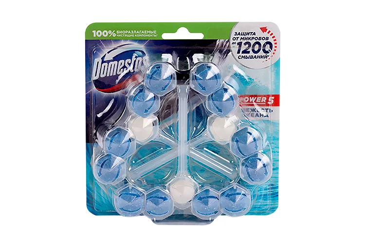 Блок туалет Domestos Свежесть океана 55 гр 3 шт