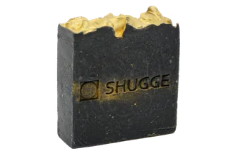 Шунгитовое твердое мыло с золотой миккой ручная работа Shugge 100 гр