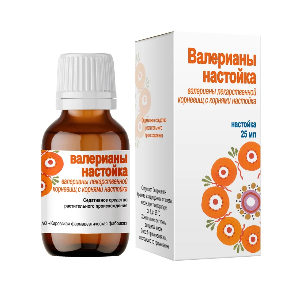 Валерианы лекарственной корневищ с корнями настойка настойка 25 мл
