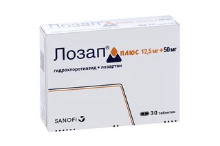 Лозап Плюс таб. п/п/о 50 мг+12,5 мг 30 шт
