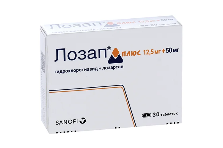 Лозап таблетки 50+12.5 мг 30 шт