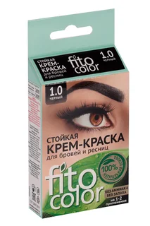 Крем-краска Fito color для бровей и ресниц стойкая цв черный (на 2 применения)