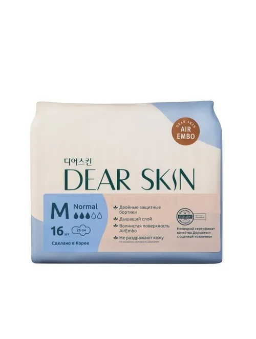 Прокладки Dear Skin Air embo regular 3 капли р M, 16 шт
