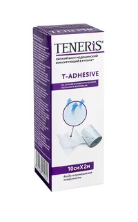 Лейкопластырь Тенерис Т-Адгезив фикс. н/ткан 2м х10 см