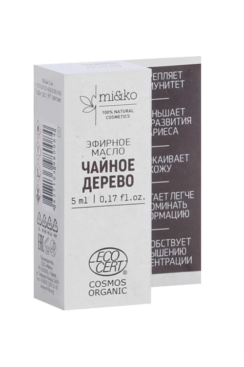 Масло mi&ko Cosmos Organic эфирное чайное дерево 5 мл