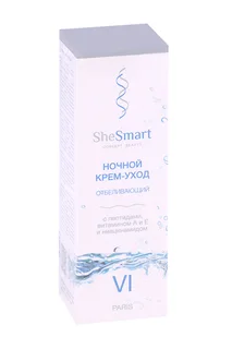 Крем-уход Shesmart ночной отбеливающий 50 мл