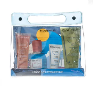 Биодерма набор Гидрабио сыворотка 15 мл+Атодерм масло для душа 100 мл+Сенсибио Н2О вода мицел. 100 мл+Сенсибио гель очищ. 45 мл