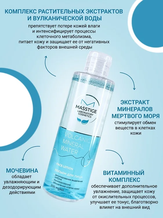 Masstige Volcanic Mineral Water Лосьон 200 мл NEW