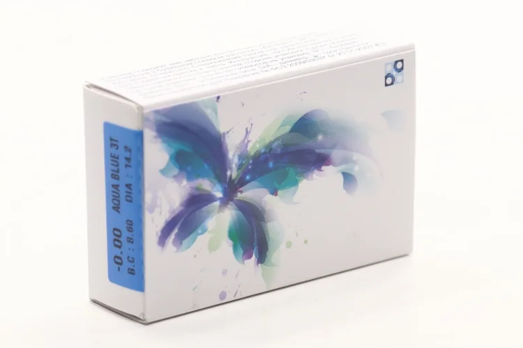 Контактные линзы цветные Офтальмикс Butterfly 3-Color васильковый D -0,00 DIA 14,2