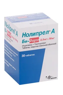 Нолипрел А Би-форте 10 мг+ 2,5 мг 30 шт таблетки покрытые пленочной оболочкой