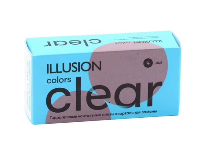 Линзы Illusion colors Clear контактные мягкие (диоптрия -9,5) 4 шт