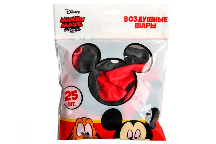 Воздушные шары Disney Mickey Микки Маус 12 дюйм (набор 25 шт)
